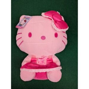 Sanrio Hello Kitty Pink Dress Plush 12 Inch Jazwares NWT Valentines 2024 HKT0027